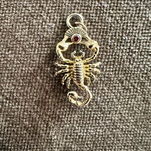 Little Rooms 18k Gold filled Scorpion Pendant with Garnet